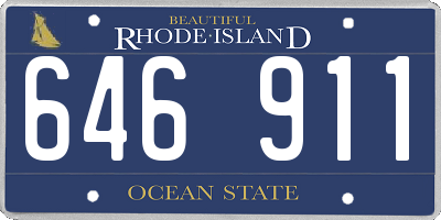 RI license plate 646911