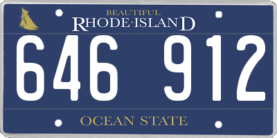 RI license plate 646912