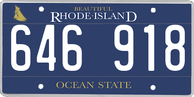 RI license plate 646918