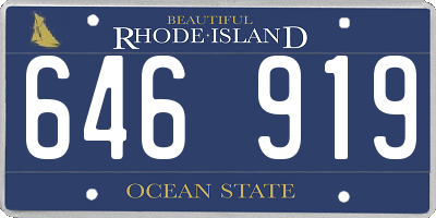 RI license plate 646919