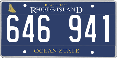 RI license plate 646941