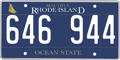 RI license plate 646944