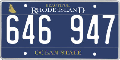 RI license plate 646947