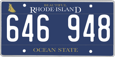 RI license plate 646948