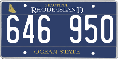 RI license plate 646950