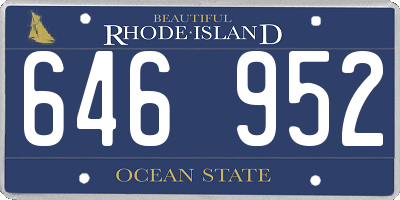 RI license plate 646952