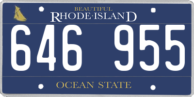 RI license plate 646955