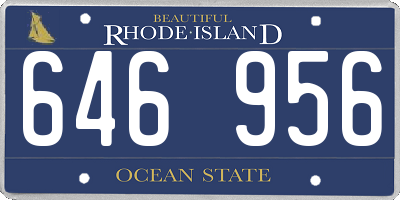 RI license plate 646956