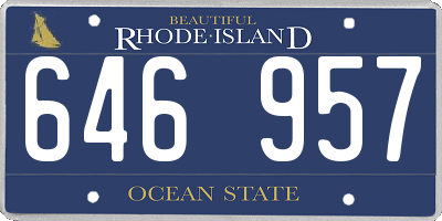 RI license plate 646957