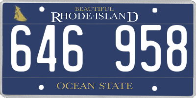 RI license plate 646958