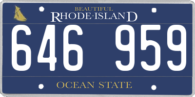 RI license plate 646959