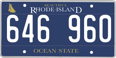 RI license plate 646960