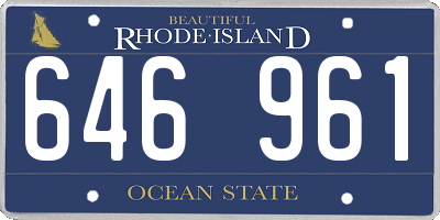 RI license plate 646961