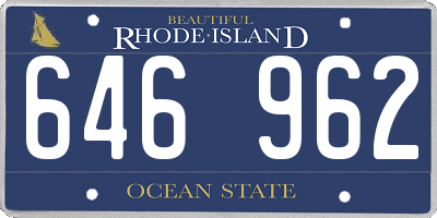 RI license plate 646962