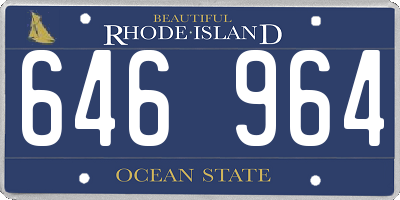 RI license plate 646964