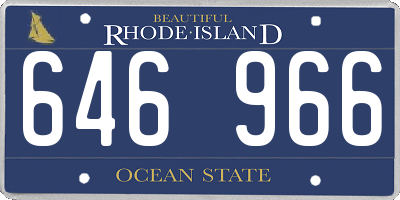 RI license plate 646966
