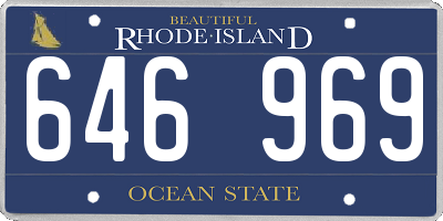 RI license plate 646969