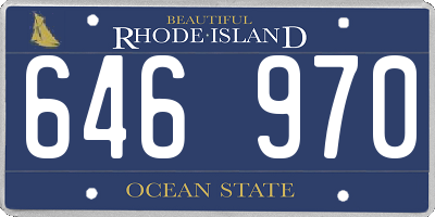 RI license plate 646970