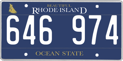 RI license plate 646974