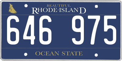 RI license plate 646975