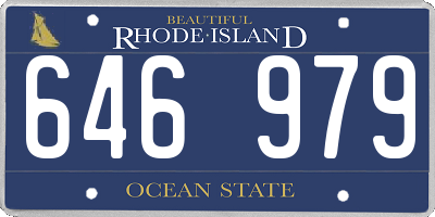 RI license plate 646979