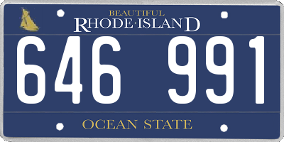 RI license plate 646991