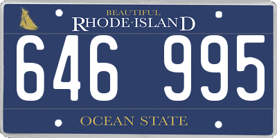 RI license plate 646995