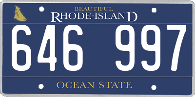 RI license plate 646997
