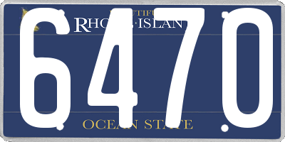 RI license plate 6470