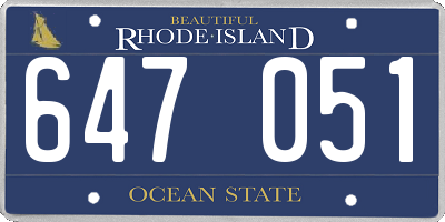 RI license plate 647051