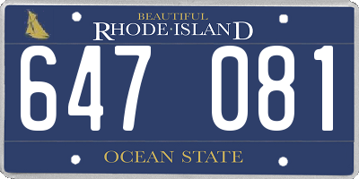 RI license plate 647081