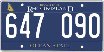 RI license plate 647090