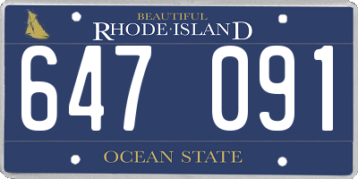 RI license plate 647091