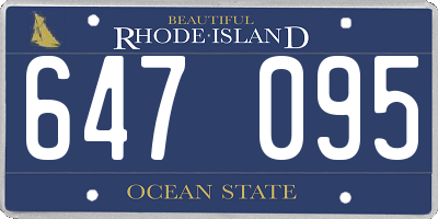RI license plate 647095