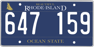 RI license plate 647159