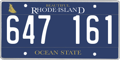 RI license plate 647161
