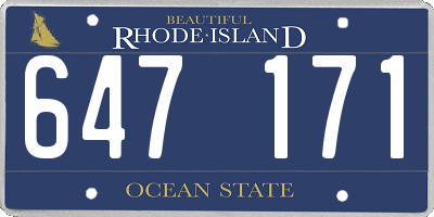 RI license plate 647171