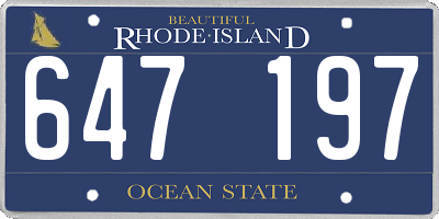 RI license plate 647197