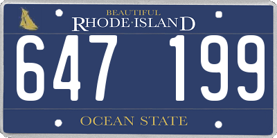 RI license plate 647199