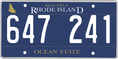 RI license plate 647241