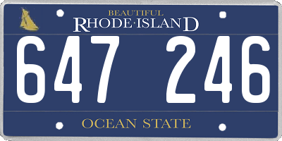 RI license plate 647246