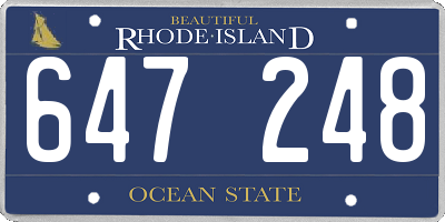 RI license plate 647248