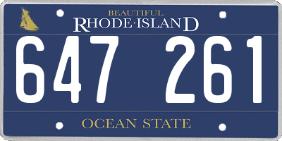 RI license plate 647261