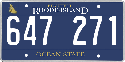 RI license plate 647271