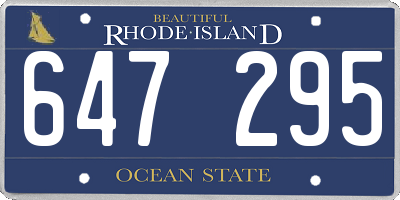 RI license plate 647295