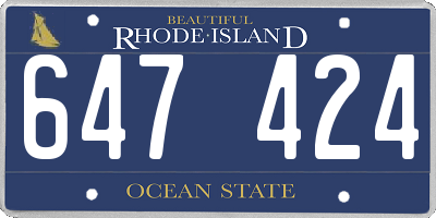 RI license plate 647424