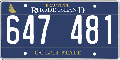 RI license plate 647481
