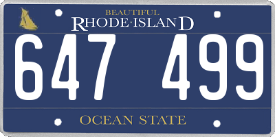RI license plate 647499