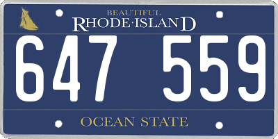 RI license plate 647559