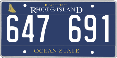 RI license plate 647691
